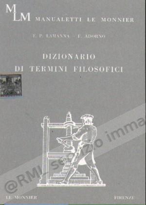 DIZIONARIO TERMINI FILOSOFICI