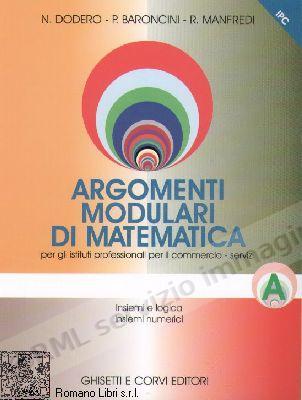 ARGOMENTI MODULARI DI...