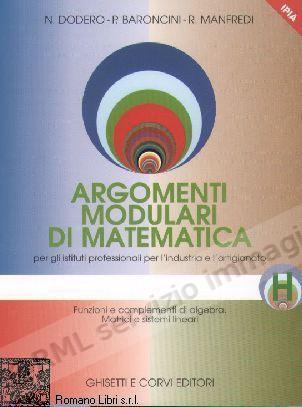 ARGOMENTI MODULARI DI...